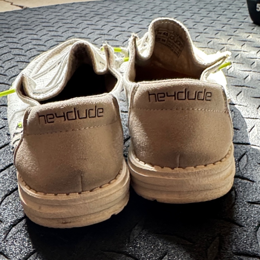 Hey Dude Slip-On Loafers with Neon Yellow Accents - Picture 2 of 4